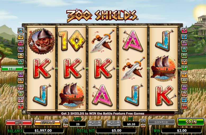 300 shields slot machine